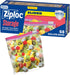 Gallon Food Storage Slider Bags, 68 Count