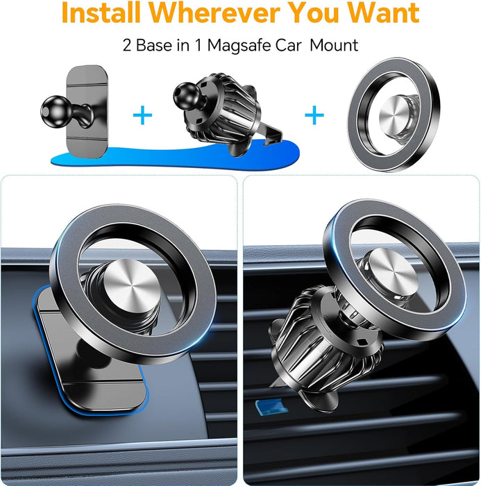 for Magsafe Car Mount【Strong Magnet】 Magnetic Phone Holder for Car Phone Holder Mount Dash Mounted Holders Phone Holders