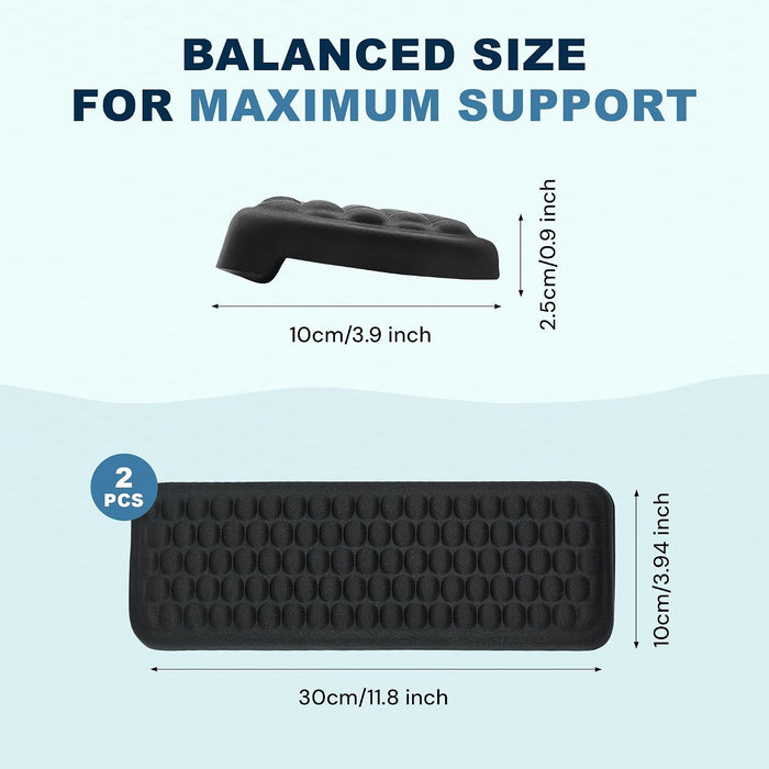 L-Shaped Memory Foam Desk Edge Cushion (2-Pack), Non-Slip PU Cover