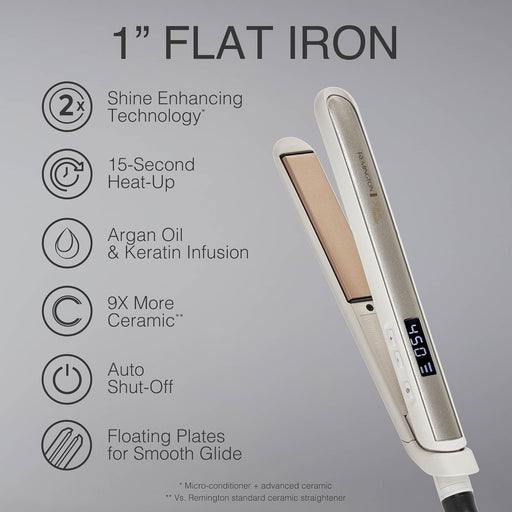 Shine Therapy 1 Inch Hair Straightener, Argan Oil & Keratin