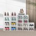 12 Pack Large Stackable Clear Plastic Shoe Storage Boxes Organizer, White