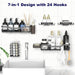 7-Pack Shower Caddy Adhesive,Stainless Steel Shower Organizer Shelf