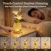 Stargazer Lily Crystal Table Lamp, Rechargeable Touch Flowers Lamp