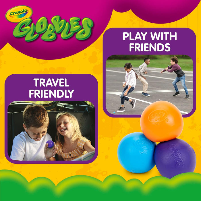 Globbles Fidget Toy (6ct), Sticky Stress Ball for Adults & Kids, Squishy Balls, Calming Sensory Gifts for Stress Relief