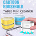 Mini Desktop Vacuum Cleaner for Table Dust (White AA Battery)