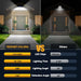 416 LED Solar Lights Outdoor Motion Sensor Waterproof 4200lm,2 Pack