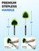 XINDELL Interior Windshield Cleaner Tool – Car Interior Window Cleaning Kit with Extendable Handle & 4 Microfiber Pads, 