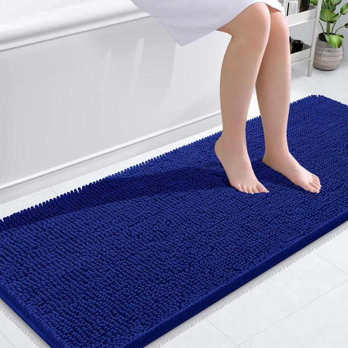 Bathroom Rugs 30X20, Extra Soft Absorbent Chenille Bath Rugs, Rubber Backing Quick Dry, Machine Washable Bath Mats for Bathroom Floor, Tub and Shower, Home Decor Accessories, Grey