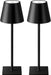 2 Pack Cordless Black Table Lamps, Rechargeable Portable LED Desk Lamps