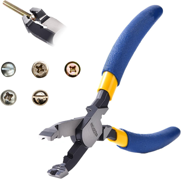 Multi-Function Screw Extractor Pliers, Non-Slip Screw Removal Tool, Extracts Stripped, Broken, Rusted Screws, Screw Plie