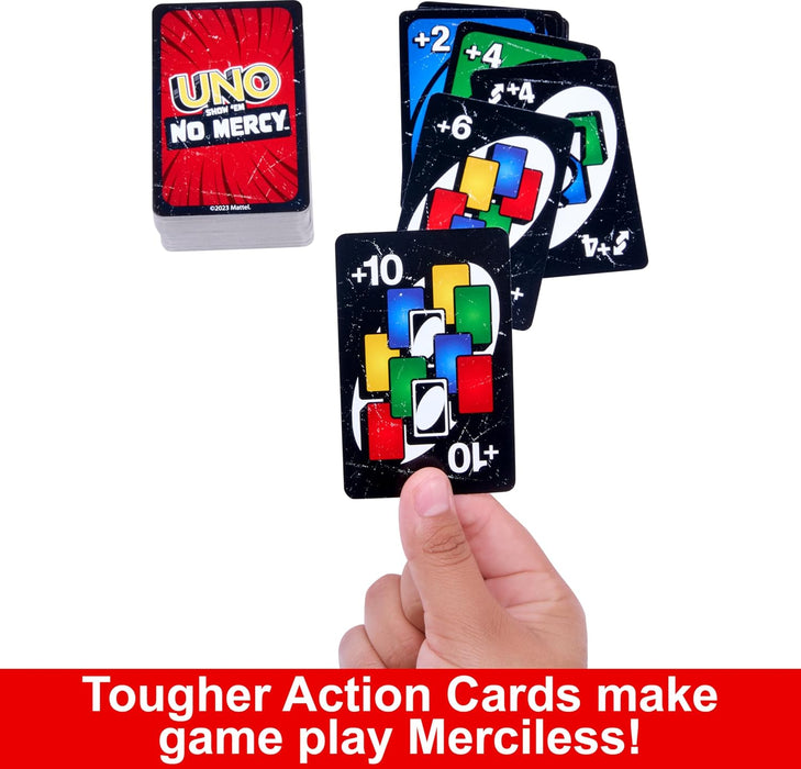 UNO Show ‘em No Mercy Card Game in Storage Tin,Ages 7+