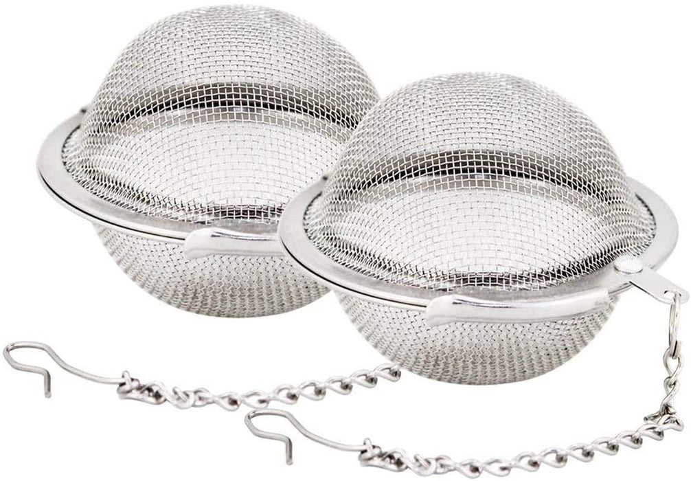 2pcs Stainless Steel Mesh Tea Ball 2.1 Inch Tea Strainers