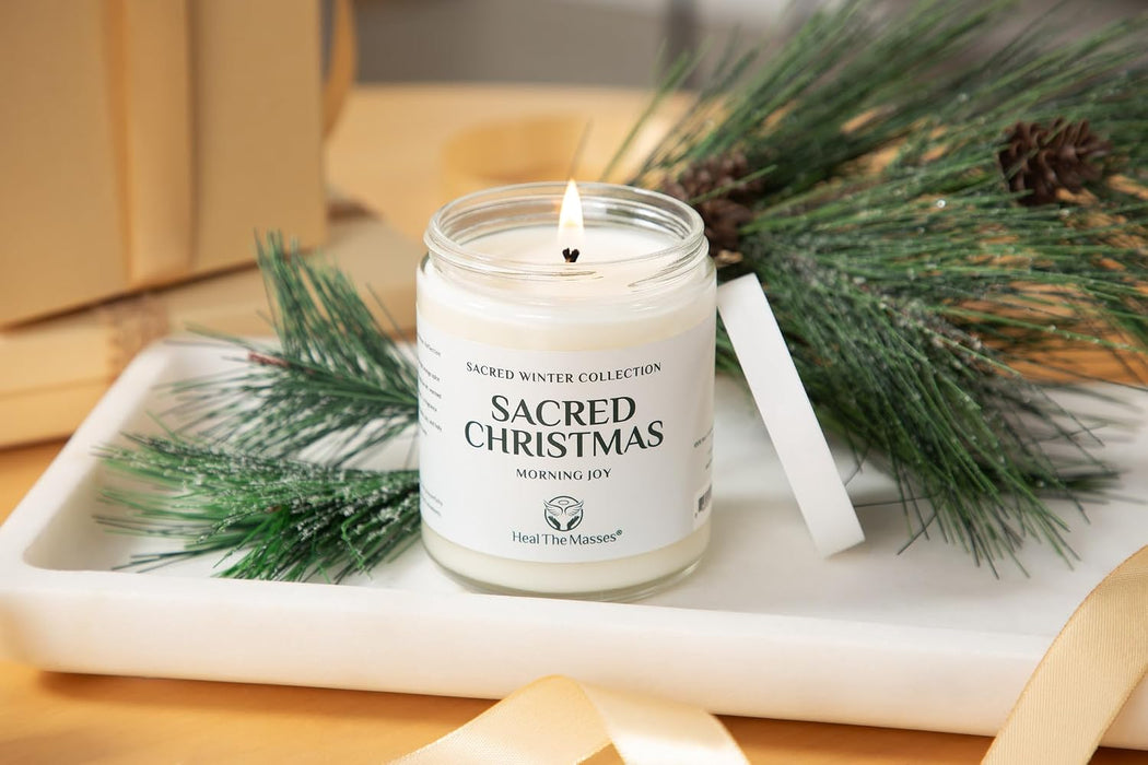 Sacred Christmas Candle, 7 oz, Soy Coconut Wax Blend