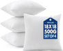 18x18 Pillow Inserts 4 Pack, 100% Virgin Fiber Filling Throw Pillows