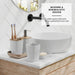 Bathroom Set - White Bathroom Accessories Set, 6PC Bathroom Accessory Set, Bathroom Sets with Toilet Brush, Trash Can & Soap Dispenser