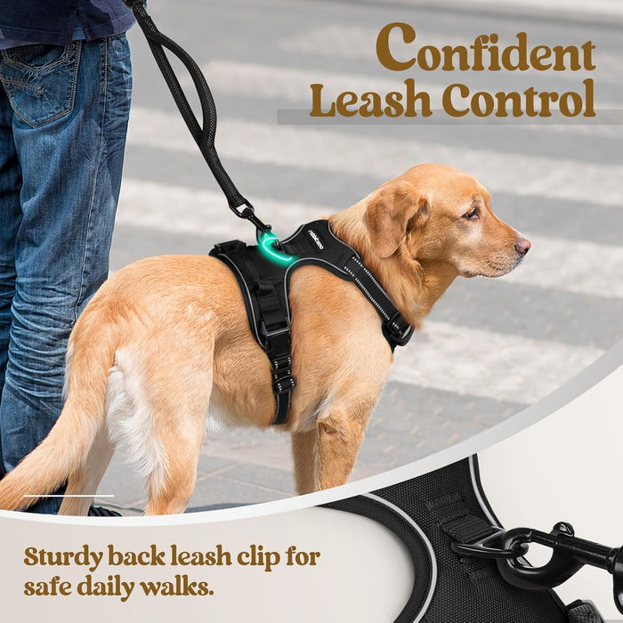 Dog Harness, No Pull for Large Dogs with 2 Leash Clips, Pet Vest
