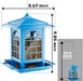 Bird Feeders for Outdoor Hanging, Assembly Required, 1-Min Easy Setup, Classic Courtyard Design, Attracting Cardinals Ch