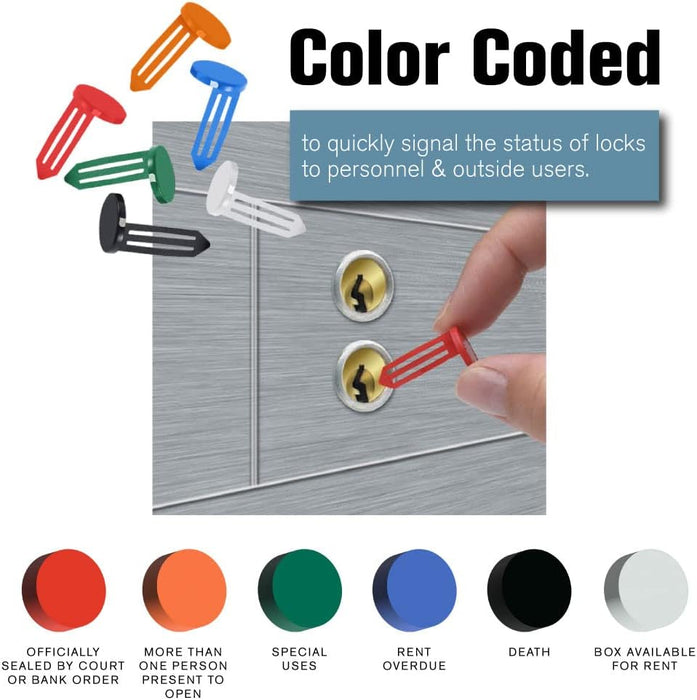 Keyhole Signals - Black Death Signal - Box of 25 - Non-Chip - Reusable & Long-Lasting - At-a-Glance Organization - Color Coded Plugs