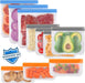 10 Pack Reusable Freezer Bags Dishwasher Safe, Food Storage Bags