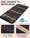 Hanging Jewelry Organizer Necklace/Earring/Ring 2-Sided XL Black