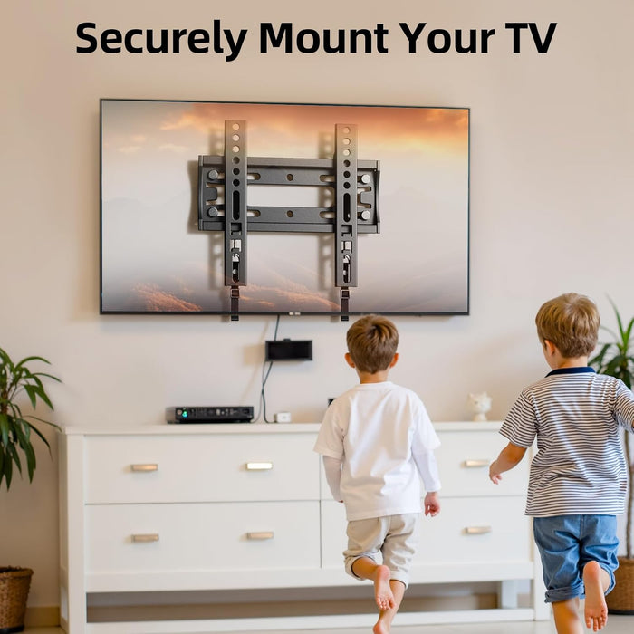 IWORBOARD 24 32 40 42 inch Fixed TV Monitor Wall Mount for 14-42 inch LED LCD Screen,Low Profile Small RV TV Mount, Easy Slim Flat Wall Bracket, Max VESA 200x200mm, 66lbs, Single Stud