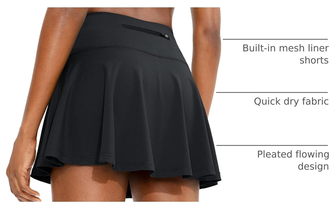 Pleated Tennis Skirt with 4 Pockets