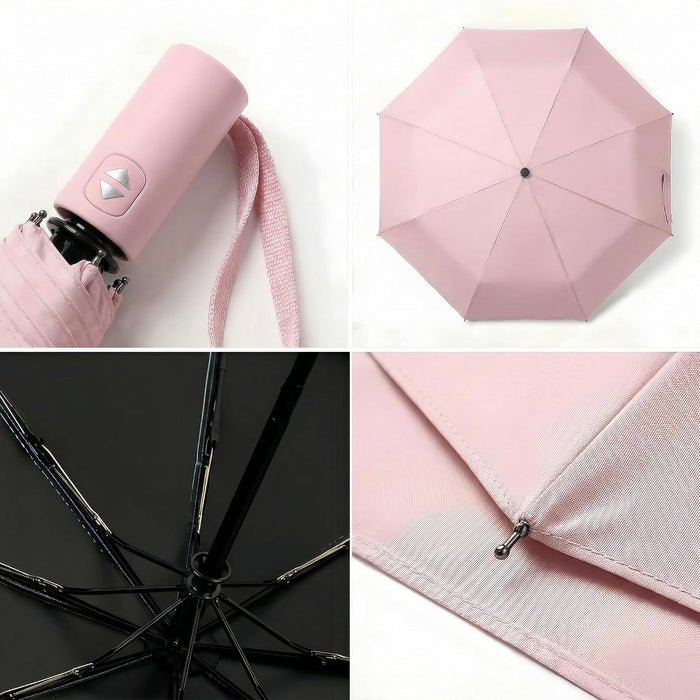 Small UV Protection Travel Umbrella Compact for Rain and Sun UPF 50+ Windproof Portable 42 inch Umbrella for Women and M