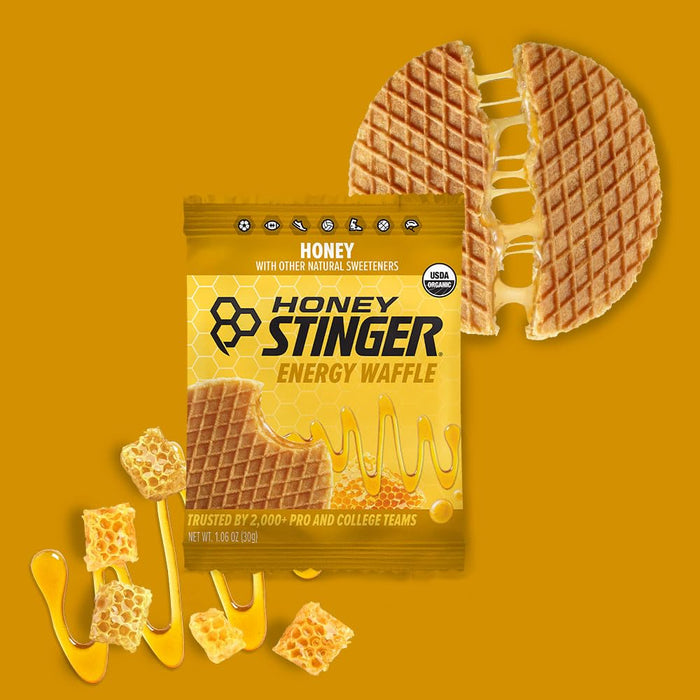 Organic Honey Waffle, Energy Stroopwafel for Exercise, Endurance and Performance, Sports Nutrition for Home & Gym, Pre a