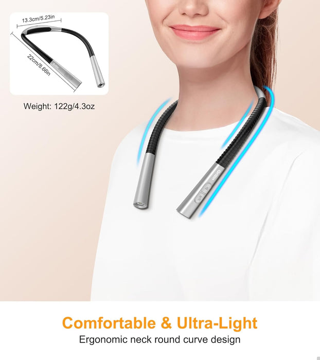 Book Light, Eye Caring 4-Color&5-Brightness Neck Light Reading Light
