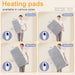 Heating Pad,Electric Heating Pad,Heating Pad for Back,Silvergray,24x12In