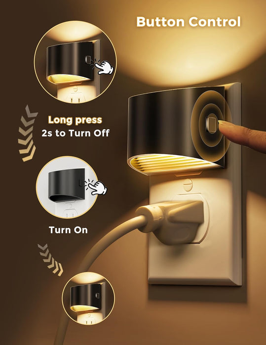 Night Lights Plug into Wall 2 Pack, Dusk to Dawn Nightlight