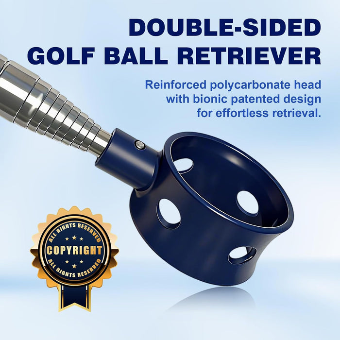 Golf Ball Retriever Telescopic for Water, 9/12/15/20Ft GolfBall Grabber Tool, Golf Accessories Gifts for Men, Women & Go