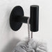 Matte Black Self Adhesive Stainless Steel Towel Hook (2-Pack)