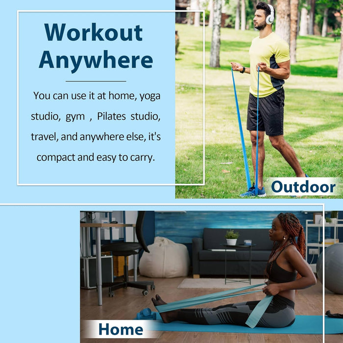 Resistance Bands Set for Physical Therapy, Rehab, Yoga and Pilates