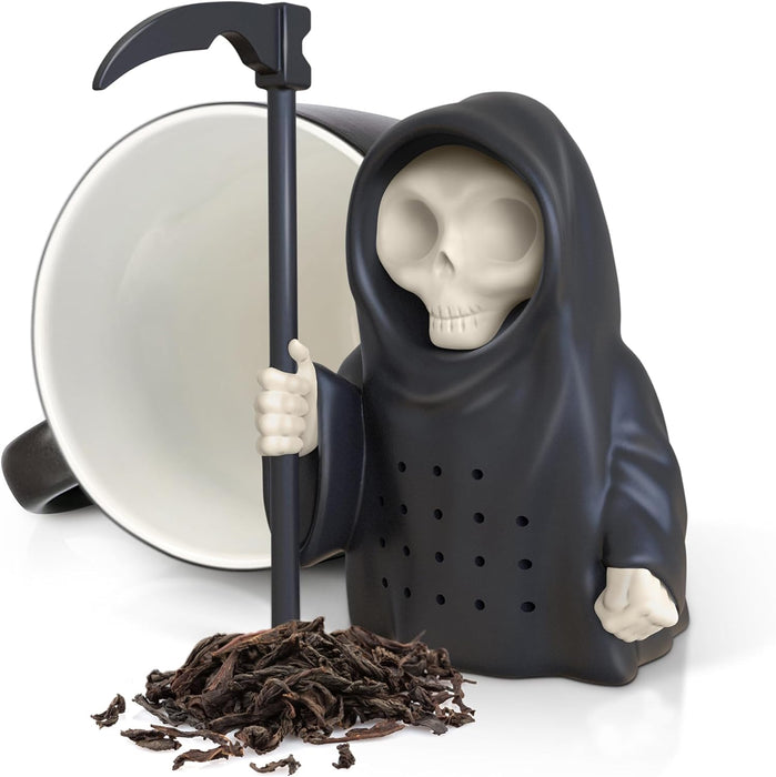 Genuine Fred GRIM STEEPER Grim Reaper Tea Infuser, Silicone, 3.75" Tall