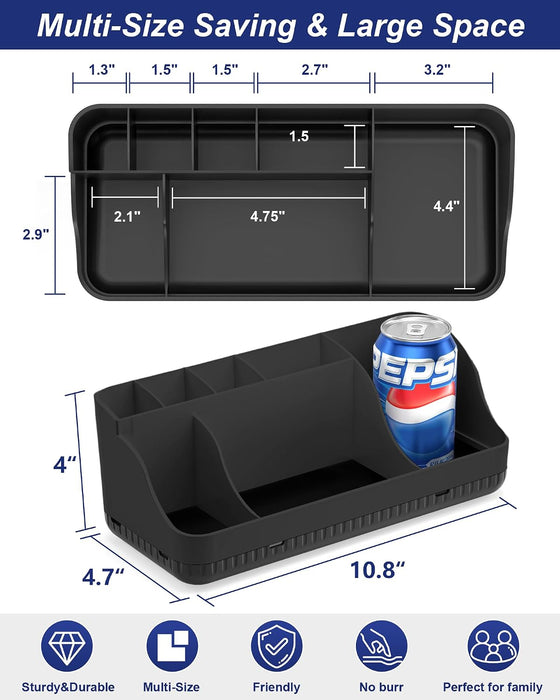 Bathroom Counter Organizer and Storage, 7 Slots Detachable Toothbrush Holders for Bathrooms, Anti-Slip Electric Toothbru