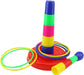 18" Colorful Plastic Sport Ring Toss Game Set for Kids