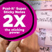Post-it 100% Recycled Super Sticky Notes, 3 x 3 in, Pastels, 5 Pads