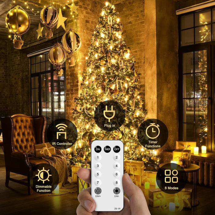 168FT 600 LED Christmas Lights Outdoor Waterproof String Lights