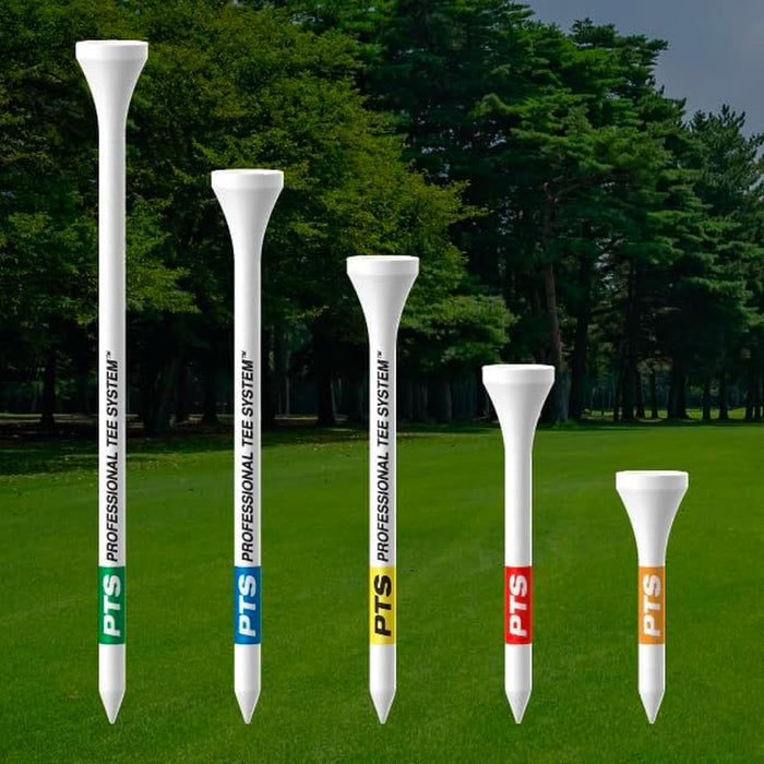 PTS Wood Golf Tees | 135 Count, 3-1/4 Inch | #1 Wood Tee on Tour | Best for Drivers & Woods
