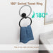 4PCS Matte Black Bathroom Accessories Set, 24-Inch Towel Bar Set