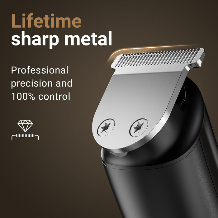 Rechargeable Beard Trimmer for Men: 𝟏𝟐-in-1 Grooming Kit