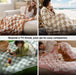 Beige Fall Throw Blanket for Couch, Cozy Soft Checkered Blanket, Lightweight Warm Knit Fluffy Throw Blankets for Bed Sofa, Camping, Picnic, Travel, Gifts for Women Men, 50x60 Inches