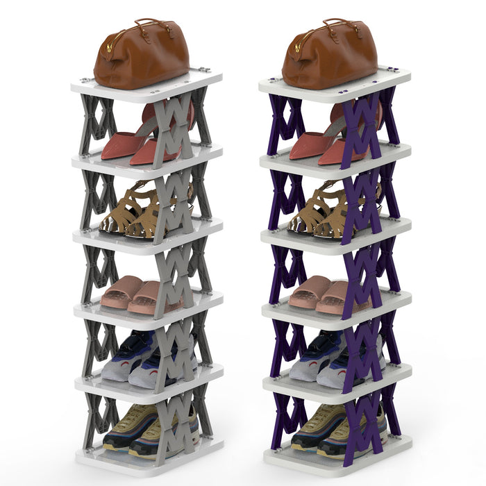 Six-Tier Foldable Shoe Rack