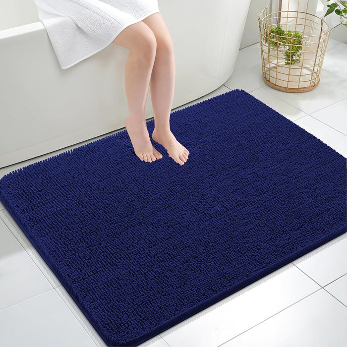 Bathroom Rugs 30X20, Extra Soft Absorbent Chenille Bath Rugs, Rubber Backing Quick Dry, Machine Washable Bath Mats for Bathroom Floor, Tub and Shower, Home Decor Accessories, Grey