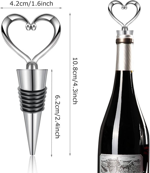 3PCS Wine Stopper Reusable Wine Stoppers Heart Shape Wine Beverage Bottle Stopper Bottle Cover Wine Outlet Cap for Wine 