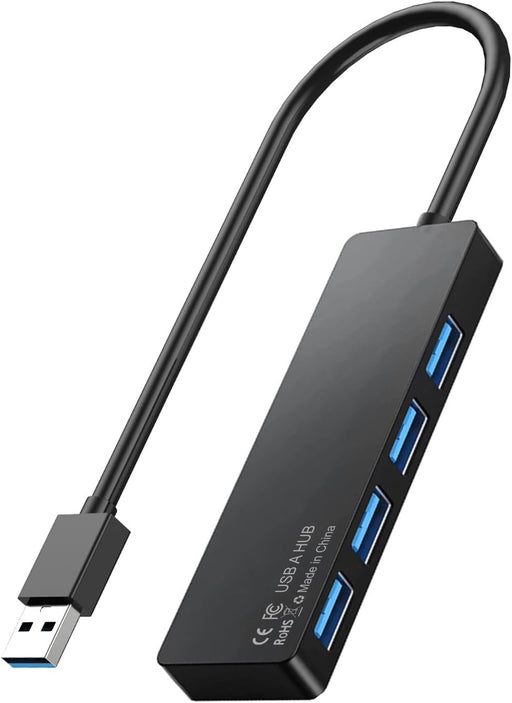 USB 3.0 Hub, 4-Port Multiple USB A Splitter for PC/Laptop/Desktop 0.8ft