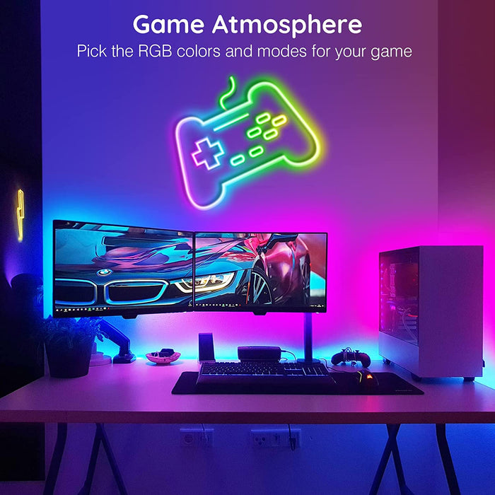 20Ft Neon Rope Lights,Flexible Led Rope Lights Control with App/Remote,Multiple Modes Music Sync Gaming RGB Led Neon Lig