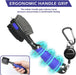 2 Pack Golf Club Brushes and Groove Cleaner 2 ft Retractable Zipline Carabiner Golf Brush Head with Retractable Spike Co