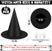 12 PCS Halloween Witch Hats, Black Hanging Witch Hats Porch Yard Decor